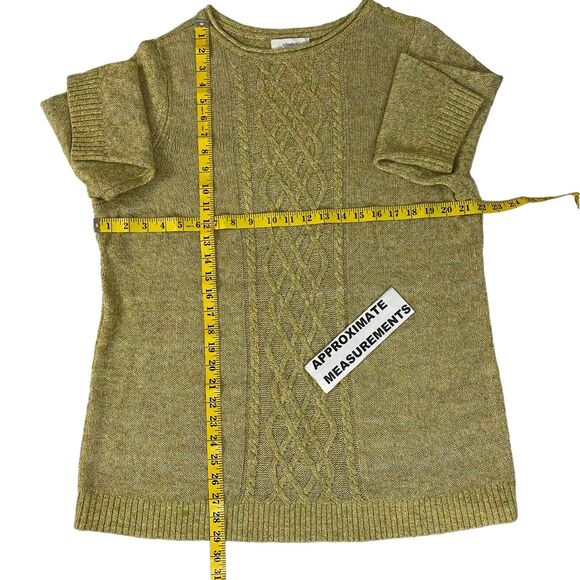 CJ Banks Sweater Womens 1X Green Textured Knit Cabin Nature Lightweight Office - Picture 10 of 15